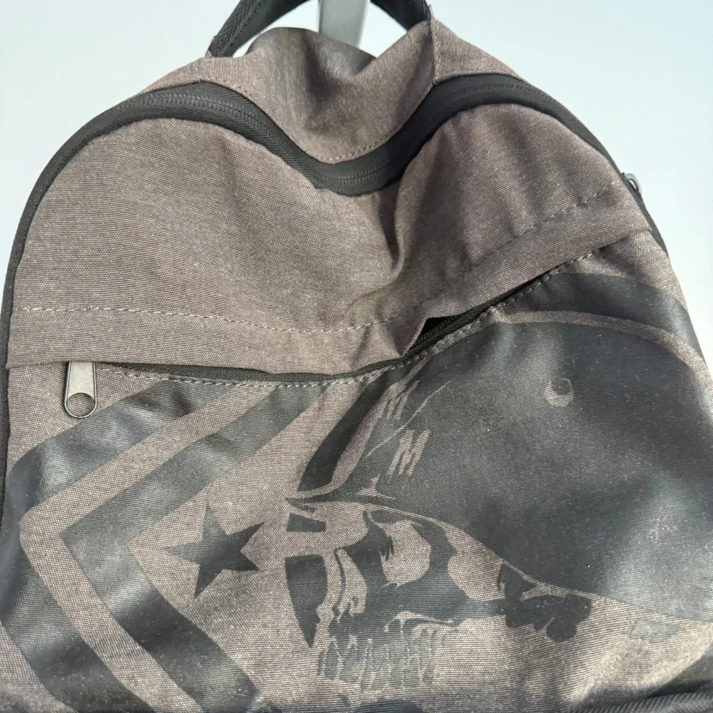Metal Mulisha Backpack‎ Black Gray Red Skull Stars Logo Laptop Travel Bag